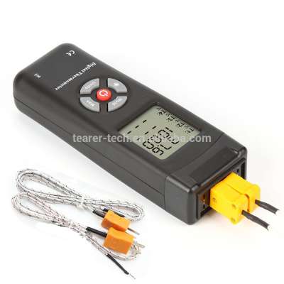 Digital LCD Type K Thermometer Temperature dual Input Pro Thermocouple Probe detector Sensor Reader Meter